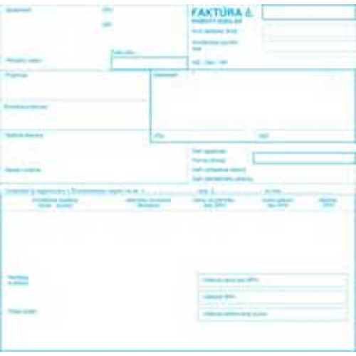 Faktúra - daňový doklad, 21x20cm, 100 listov, samoprepis Faktúra - daňový doklad, 21x20cm, 100 listov, samoprepis