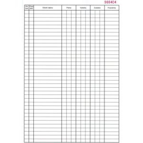 Pokladničná kniha, A4, číslovaná, priepisová, 50x2listy Pokladničná kniha, A4, číslovaná, priepisová, 50x2listy