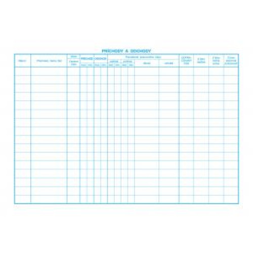 Kniha príchodov a odchodov, A4, 30 listov Kniha príchodov a odchodov, A4, 30 listov