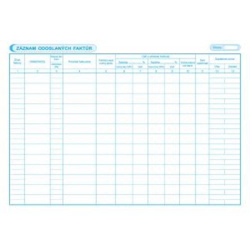 Kniha odoslaných faktúr, A4, 30 listov Kniha odoslaných faktúr, A4, 30 listov