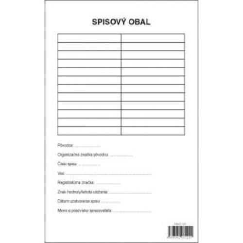 Spisový obal, A4 dvojlist, 500 ks Spisový obal, A4 dvojlist, 500 ks