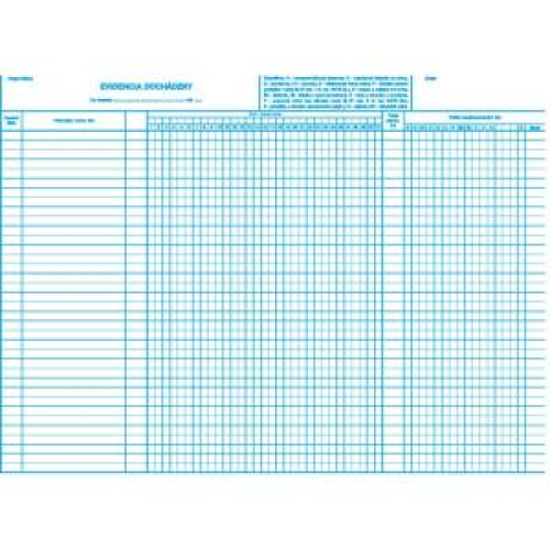 Evidencia dochádzky, A3, list Evidencia dochádzky, A3, list