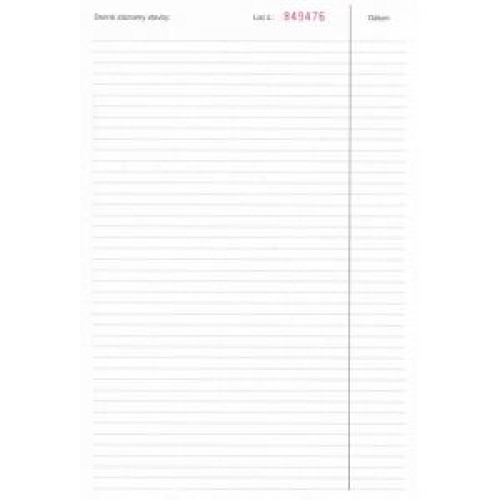 Stavebný denník, A4, 50x3+8 listov, samoprepis Stavebný denník, A4, 50x3+8 listov, samoprepis