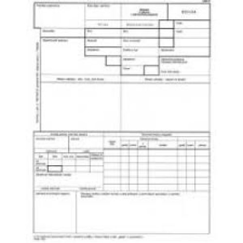 Záznam o výkone v zahraničnej preprave, A4, 25x3listy Záznam o výkone v zahraničnej preprave, A4, 25x3listy