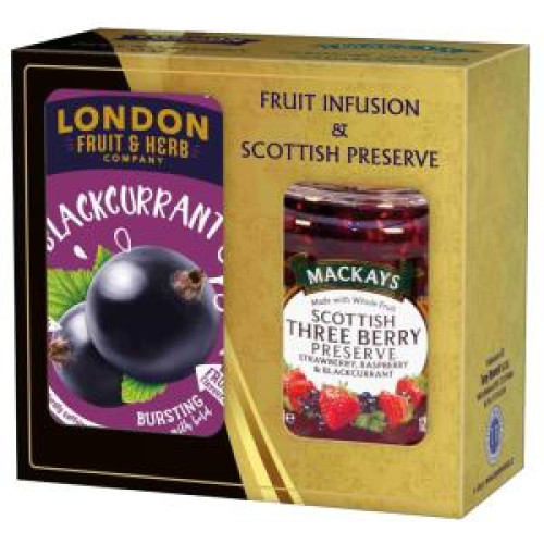 Darčeková sada LONDON Fruit & Herb a Mackays Čierna ríbezľa 340 g Darčeková sada LONDON Fruit & Herb a Mackays Čierna ríbezľa 340 g