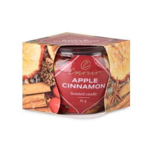 Emocio Sklo Dekor 70x62 mm Apple Cinnamon, vonná sviečka Emocio Sklo Dekor 70x62 mm Apple Cinnamon, vonná sviečka