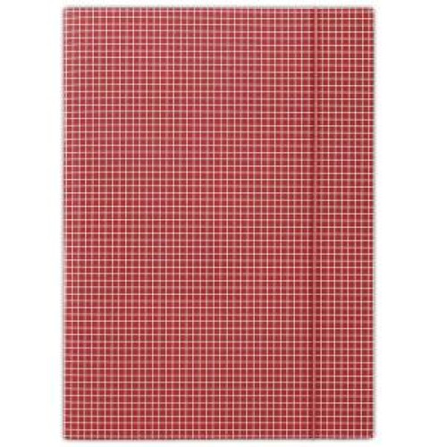 Kartónový obal s gumičkou DONAU červené káro Kartónový obal s gumičkou DONAU červené káro