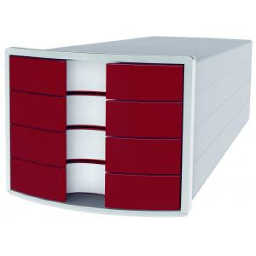 Zásuvkový box Impuls sivý/červený Zásuvkový box Impuls sivý/červený