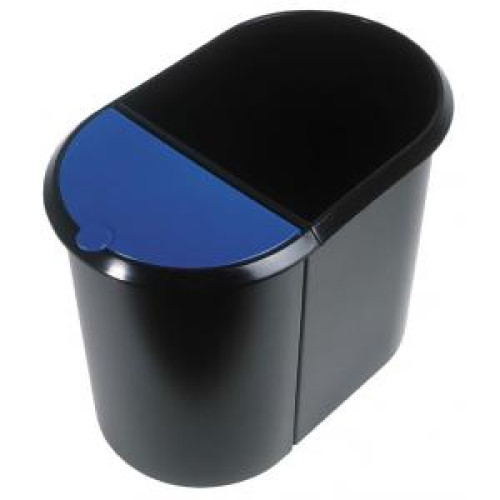 Kôš plastový na separovaný odpad Helit čierny/modrá vložka Kôš plastový na separovaný odpad Helit čierny/modrá vložka