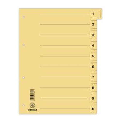 Kartónový rozraďovač DONAU odtrhávací žltý