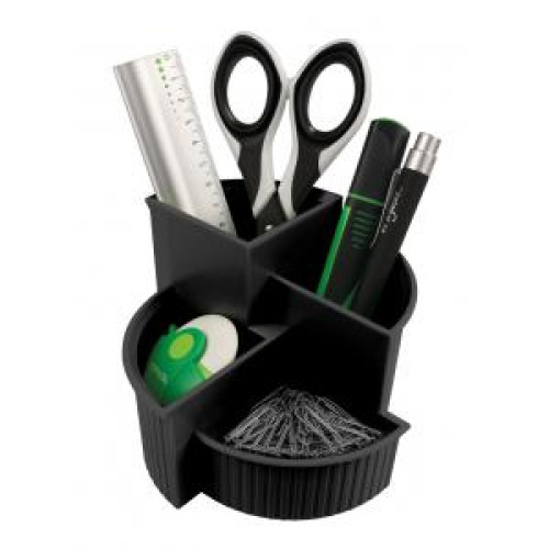 Štvordielny stojan na perá Helit Linear čierny Štvordielny stojan na perá Helit Linear čierny