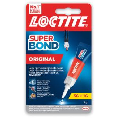 Sekundové lepidlo Loctite Super Bond Original 3+1g Sekundové lepidlo Loctite Super Bond Original 3+1g