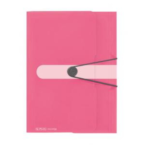 Plastový obal s gumičkou Herlitz Color Blocking indonézska ružová Plastový obal s gumičkou Herlitz Color Blocking indonézska ružová