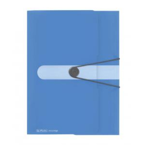 Plastový obal s gumičkou Herlitz Color Blocking baltická modrá