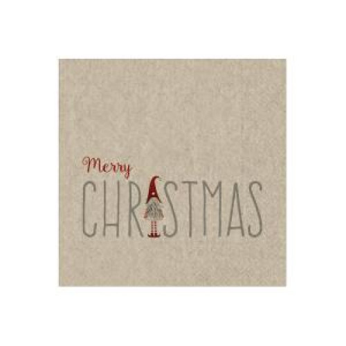 Vianočné servítky 33x33cm Vianočný škriatok 20 ks